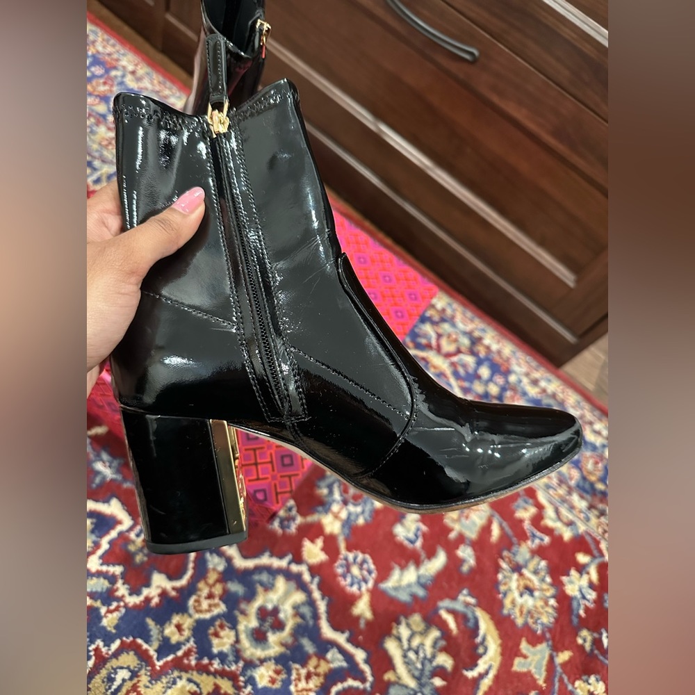 Tory Burch Gigi Patent Leather Booties - Picture 3 of 7